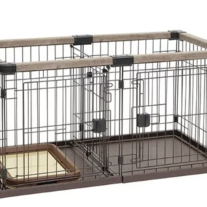 Petio - Brown Dog Toilet Training Cage (2 Adjustable Doors)